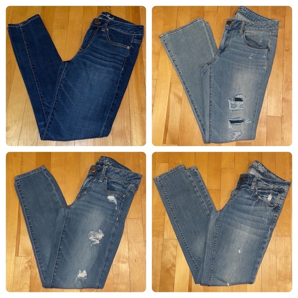 4 Pack!! Women’s American Eagle Outfitters Jeans - Size 6 - Skinny Leg, Ripped